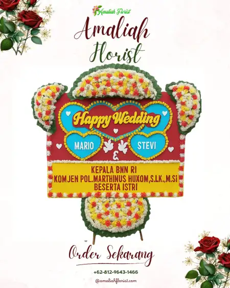 Papan Bunga Pernikahan Batu Legong